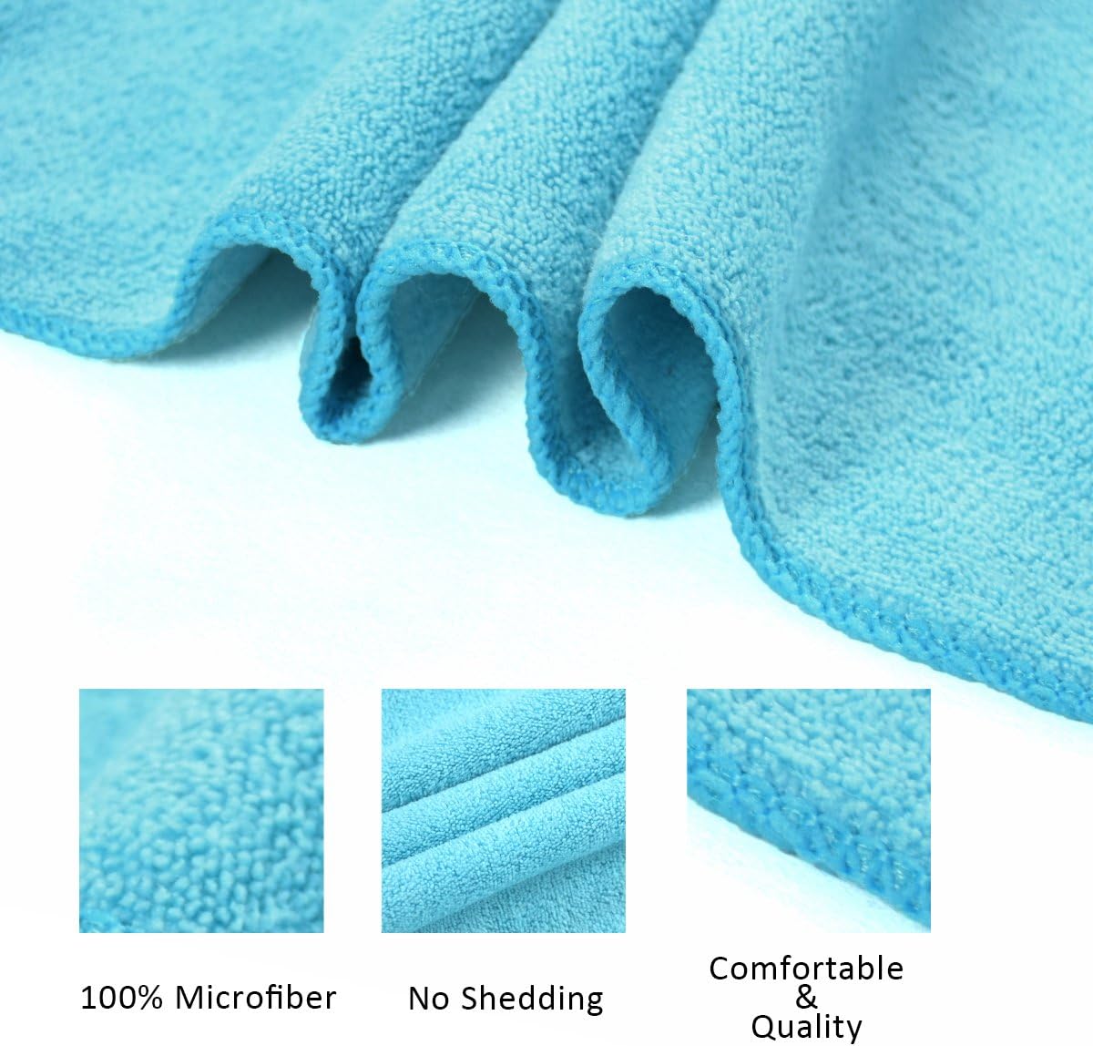JML Microfiber Towels, Large Bath Towel Set 6 Pack, 27" x 55" - Extra Absorbent, Fast Drying, Multipurpose for Swimming, Fitness, Sport, Yoga, Purple/Grey/Light Blue