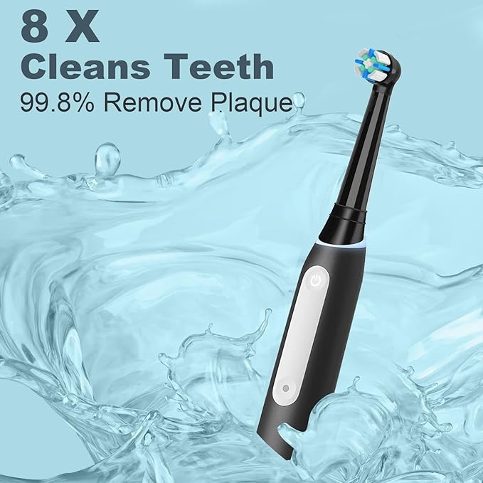 10 Count IO Replacement Heads Compatible with Oral B IO 2/3/4/5/6/7/8/9/10 Series Electric Toothbrushes, Medium Softness Brush Heads Compatible with Oral B iO for Teeth and Gums Care (Black)