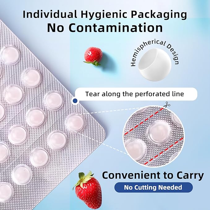 RAZOKO Orthodontic Wax for Braces Wax Dots 90 Individual Hygienic Packaging Dental Wax Strawberry