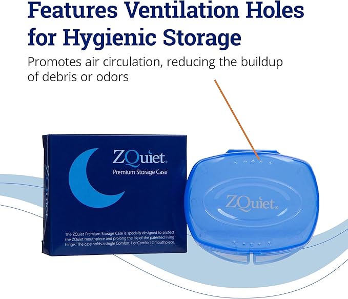 ZQUIET Premium Storage Case for ZQuiet Anti-Snoring Mouthpiece (Device NOT Included) – Durable, Protective, Ventilated, and Convenient for Everyday Storage and Travel