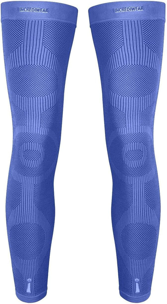 Incrediwear Leg Sleeve 2pk – Full Length Long Leg Sleeve for Leg Pain Relief & Muscle Recovery, Helps Reduce Swelling & Inflammation, Promotes Circulation, Leg Sleeves for Men & Women (Royal, Large)