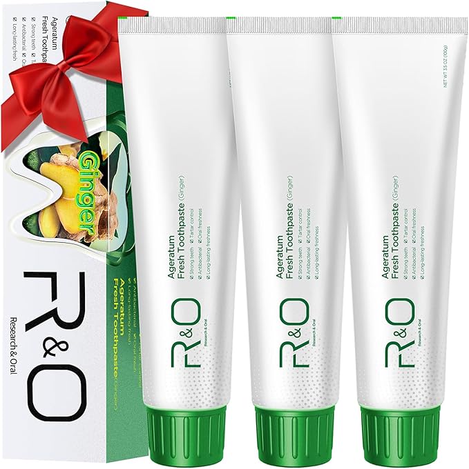 R&O Ginger Mint Fresh Toothpaste, 3.53 oz - A Miracle for Oral Hygiene, Maintains Fresh Breath, Relieves Oral Discomfort, Removes Dental Plaque (3)