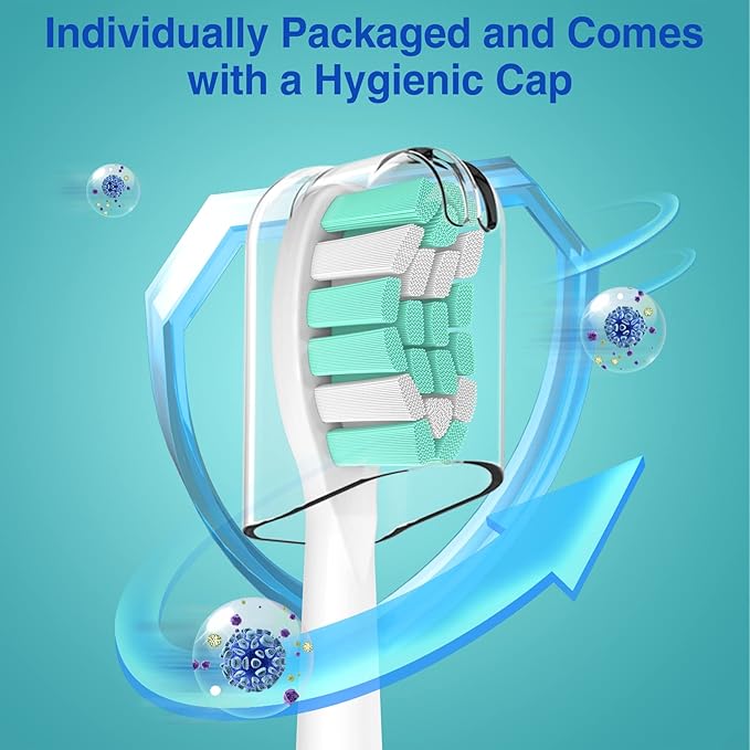 Replacement Toothbrush Heads for Philips Sonicare Plaque Control ProtectiveClean C2 C3 C1 W G2 4100 5100 6100 Electric Toothbrush HX9024,10 Pack Sonic Electric Toothbrush Brush Heads