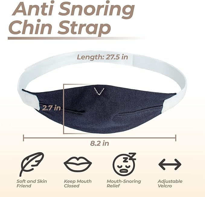 PalpitateC Upgrades Chin Strap Effective Mouth-Snoring Relief, Anti Snoring Men Women Universal, Adjustable Snoring Solution Effectively Regulate Snoring and Regulate Sleep, Chin Strap Resmed - 1 Pack