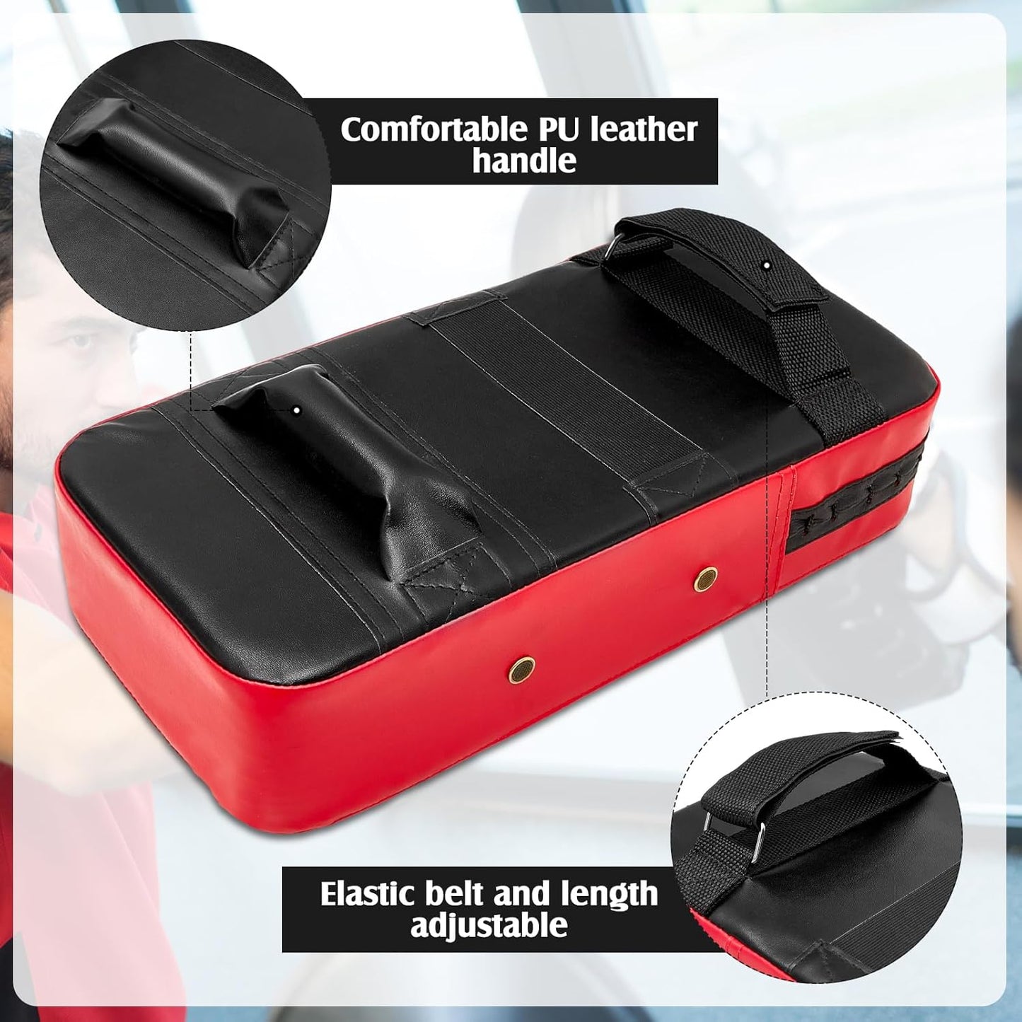 10 In1 Punching Mitts Kick Pad Set Taekwondo Pads Boxing Mitts Focus Pads Boxing Gloves Safety Head Guard Wrist Band for Kickboxing, Karate, Muay Thai, MMA Training