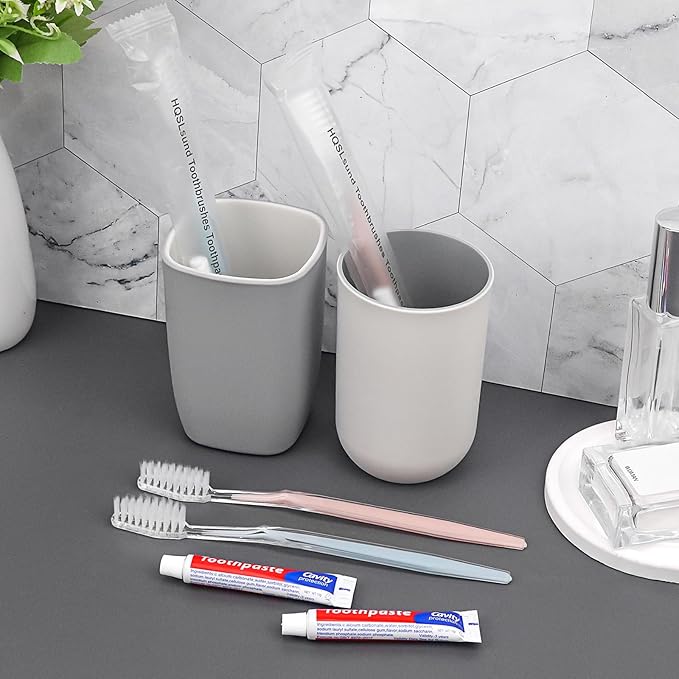 100 pcs Disposable Toothbrushes with Toothpaste, 2 Color Toothbrushes and Toothpaste 10g, Bulk for Homeless, Airbnb, Hotel