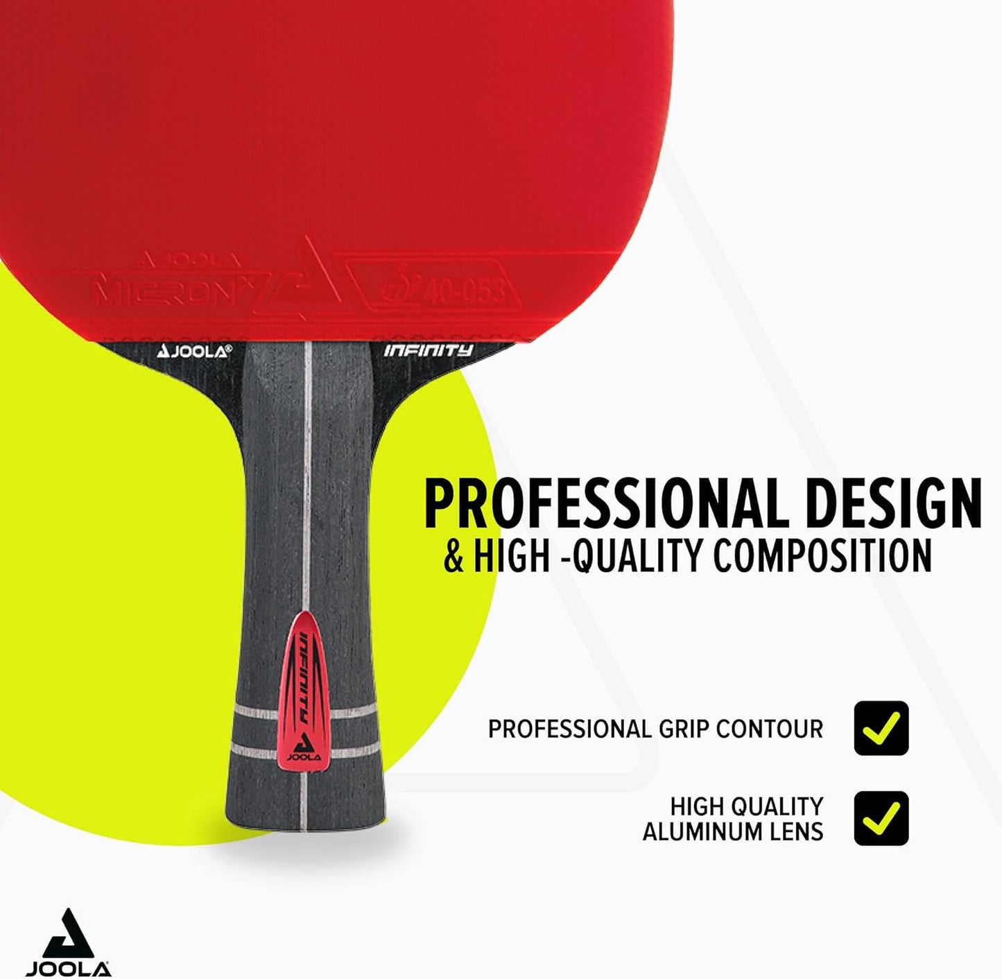 JOOLA Table Tennis Bat Infinity ITTF Approved Professional Carbon Table Tennis Bat for Advanced Players - with High-Tech Fibre, 7-Layer Bat Blade