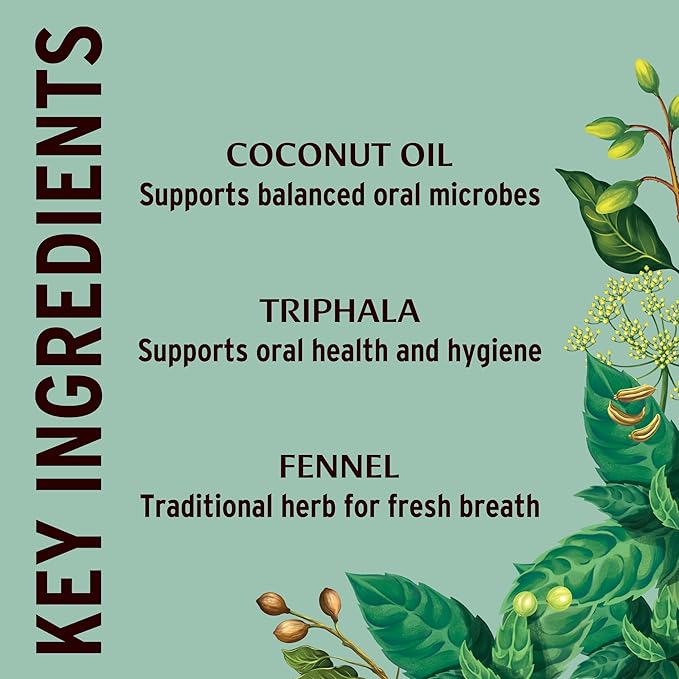 Banyan Botanicals Mint Daily Swish – Organic Ayurvedic Pulling Oil with Coconut Oil – Mouthwash for Fresh Breath and Sparkling Oral Health* – 2 oz – Non GMO Sustainably Sourced Vegan