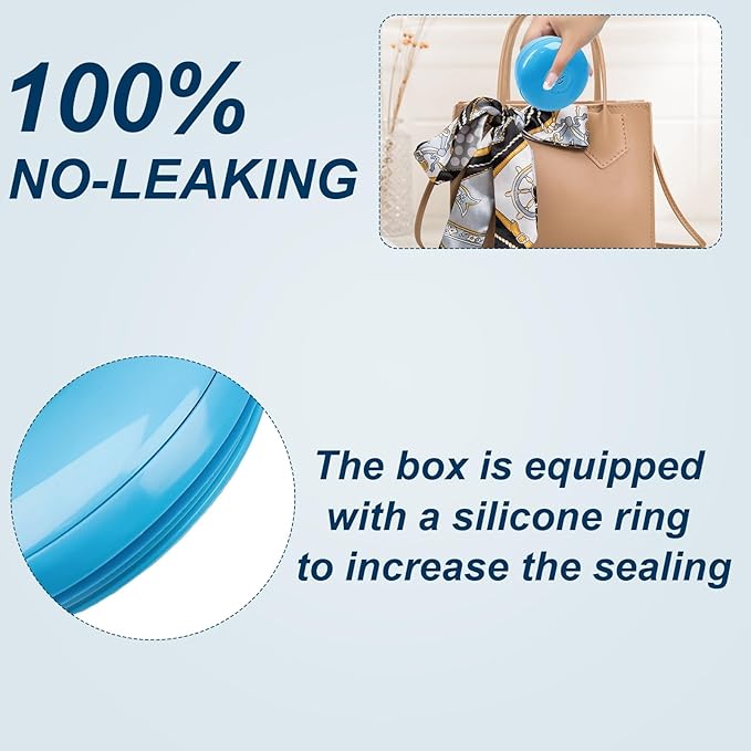 Retainer Cleaner Case,Double Layer No-Leak Denture Cup for Soaking Dentures, Denture Bath for Aligner,Retainers,Mouth Guard,Night Guard Solid Color (Blue)