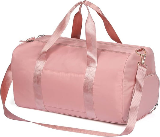 MABROUC Duffle Bag For Women, Sports Duffel Bag for Gym with Wet Pocket & Shoe Compartment, Overnight Weekender Travel Bag