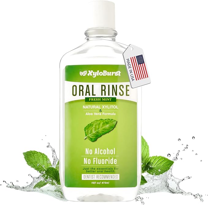 Xyloburst Oral Rinse Mouthwash - Natural Xylitol Mouthwash | Fluoride Free Mouth Wash | Alcohol Free Mouth Wash | Fresh Mint Mouth Rinse | SLS Free