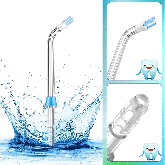 Nuanchu 8 Pieces Compatible with Waterpik Replacement Flossers Replacement Tips, Classic Jet Tips Flosser Refill Heads Replacement Heads for Water Toothpick