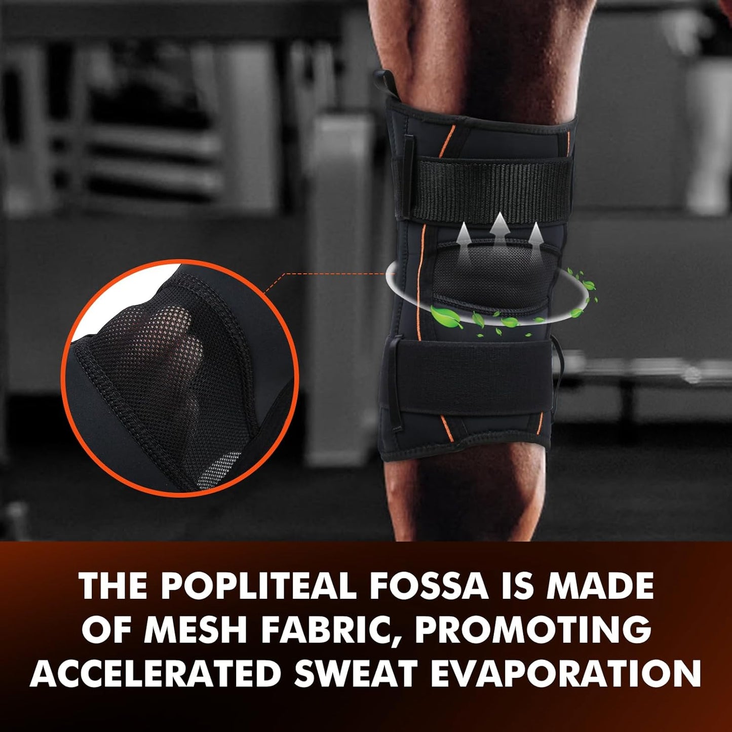 Adjustable Knee Brace for Women and Men, Patella Stabilizer Knee Brace, Knee Support with Side Stabilizers for Knee Pain Relief, Meniscus Tear, and Arthritis Pain (Black, Medium)