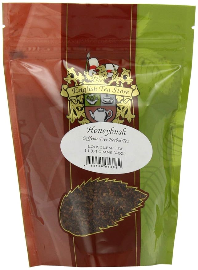 Honeybush Herbal Tea Pouches - 4oz | Loose Leaf South African Herbal Tisane | Naturally Sweet Flavor | Caffeine Free | Serve Hot or Iced | Great with Honey | High in Antioxidants