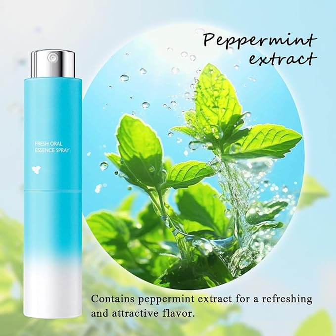 3PCS Breath Fresheners,Peach,Grape,Mint Flavors Fresh Breath Spray for Oral Care,Travel Size Mouth Rinse Fresheners,Refreshing Mini Mouth Sprays for Carrying Around