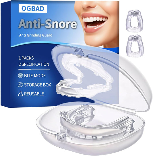 Anti-Snore Device-Reduce Snoring Aid for Men and Women Adjustable jaw advancement Device, Anti-snoring Mouthpiece Device mouthguard, Comfortable and Reusable snoring mouthguard