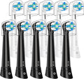 10 Pack IO Replacement Heads Compatible with Oral b IO 2/3/4/5/6/7/8/9/10 Series Electric Toothbrush, Brush Heads Refills Compatible with Oral B IO for Teeth Clean (Black/White)