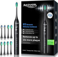 BAOVERI Electric Toothbrush with 8 Brush Heads, 42000 VPM Rechargeable Sonic Toothbrushes, 5 Modes & 3 Intensity Levels, IPX7 Waterproof, 2 Minutes Smart Timer, 4 Hours Fast Charge for 60 Days