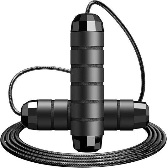 Jump Rope,Tangle-Free Rapid Speed Jump Rope with Ball Bearings for Men,Women and Kids,Adjustable Steel Skipping Rope with Ergonomic Foam Handles,A Ideal Equipment and Accessories for Workout,Fitness,Exercise,Home Gym,Slim Body