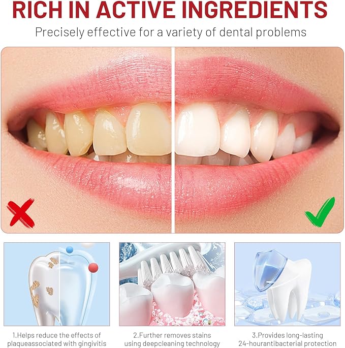 Sp10 Probiotic Bright White Toothpaste, Ultra Whitening, Fresh Breath, Deep Cleaning Care (2Pcs)