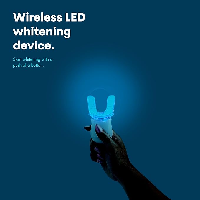 Teeth Whitening Kit with LED Light, Wireless, 35% Carbamide Peroxide, Desensitizing Agent, Enamel Safe, Gentle on Teeth