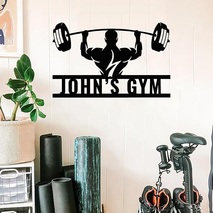 Luxury Personalized Gym Metal Sign, Custom Home Gym Decorations, Gifts for Fitness Lovers, Workout Room Decor, Gym Signs, Christmas Gifts 6