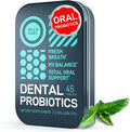 Dental Probiotics for Teeth and Gums - 3 Billion CFU Lactobacillus Salivarius Acidophilus Oral Probiotics for Mouth Bad Breath Treatment for Adults - 45 Mint Tablets for Oral Health in a Travel Tin