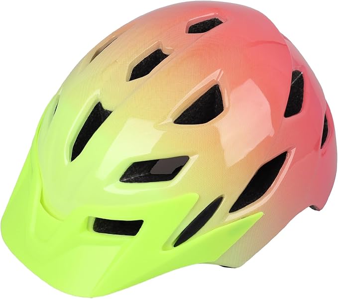 Kids Bike Helmet,Bavilk Kids Boys Girls Bike Helmets with LED Light Detachable Visor Children Youth Teen Multi-Sport for Skating Cycling Scooter Skateboard Adjustable & Lightweight 19.7"-22.4"