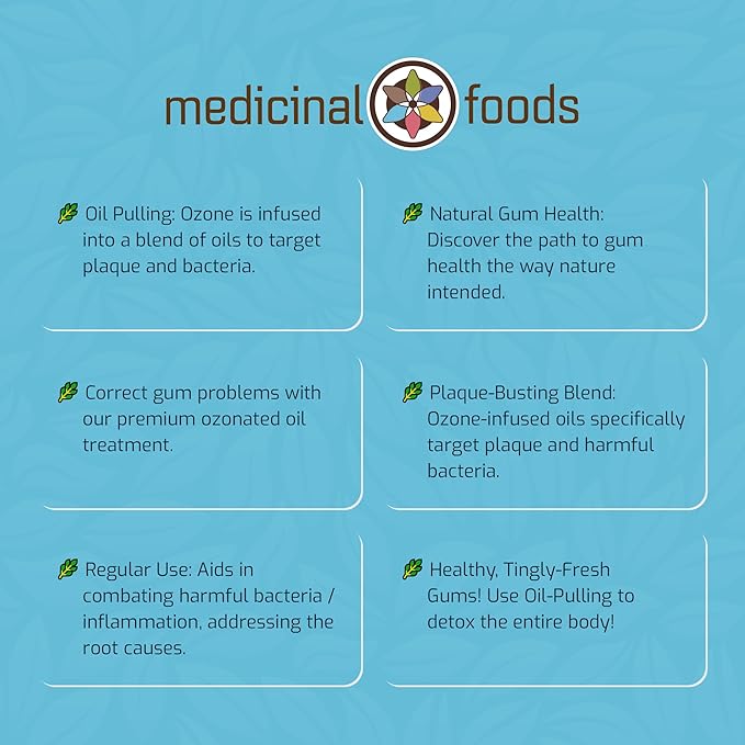 Medicinal Foods Gumtite Ozonated Mouthwash Oil | Natural Treatment for Gum Health | Oral Care | Gum Inflammation Relief | Plaque Prevention | Fight Bad Breath | Gum Repair & Dental Health