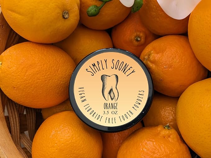 Simply Sooney Fluoride Free Remineralizing Tooth Powder Kid Safe Orange Formula Value Size Up to 6 Month Supply I for Naturally Stronger Teeth I Healthier Gums I Brighter Smile