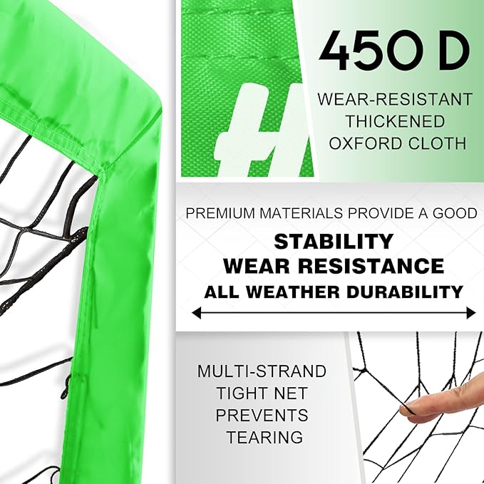 Kids Soccer Goal for Backyard, 6x4 9x5 FT Portable Soccer Nets Pop Up with Ball, Agility Ladder, Cones, Target & Carry Bag for Toddler Youth Outdoor Indoor Training Practice Sports Games Play