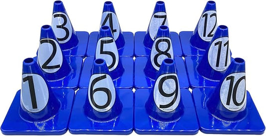 LVL10 Pro Training Cones - 6" Soccer Training Cones for Sports - for Basketball, Football, Basketball and Agility Drills - Soccer Field Markers That Won't Crack, Slide or Fly