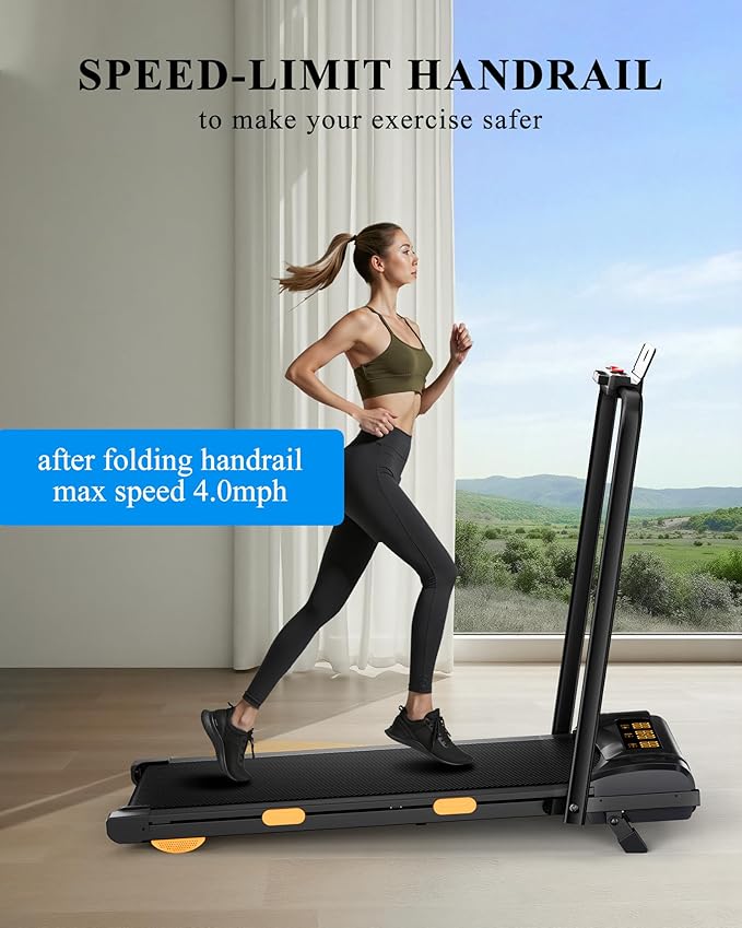 8.7MPH Walking Pad Treadmill for Home with Incline, 3.5HP Real Brushless Treadmill with Incline 350 lb Capacity, Double Deck Running Desk Treadmills Support App and Pre-Set Mode