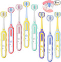 Toddler Toothbrush 8 Pack, Soft Baby Toothbrush Efficient 3 Sided Kids Tooth Brush for Ages 1-12 Years, Infant Training Tooth Brush Complete Tooth and Gum Care, Easy to Grip(Patent)