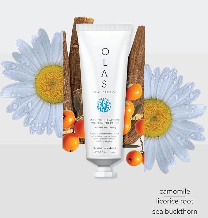 OLAS Complete Oral Care Collection – Marine Bio-Active Toothpaste (3.5oz), Alcohol-Free Mouthwash (200ml), & Travel 3-Pack (1oz Each) – Dentist-Formulated, Fluoride-Free & SLS-Free