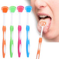 ZJchao 4Pcs/Set Tongue Scraper, Tongue Cleaning Brush Care, Plastic Travel Portable Freshen Tongue Brush Cleaner for Oral Care
