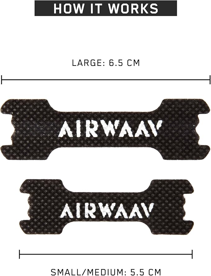 AIRWAAV Nasal Strips (90 Ct) - Nose Strips to Boost Oxygen Intake, Reduce Snoring, Improve Sleep Quality and Recovery - Extra Strength Snoring Solution - Breathe Better in Every Moment (Large)