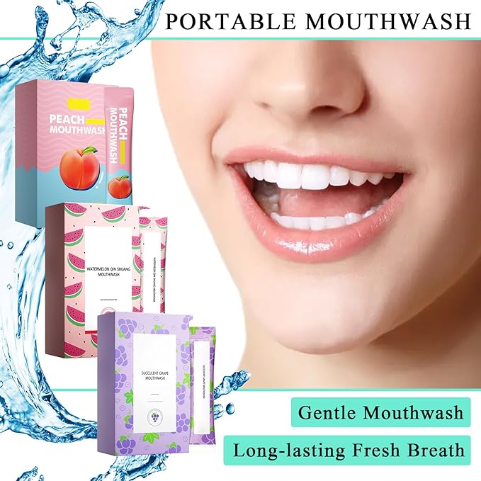Travel Size Mouthwash,Mini Mouthwash Travel Size Bulk Portable Mouth Wash Set,Individual Small Travel Mouth Wash Packets for Fresh Breath(Pack of 60) A11