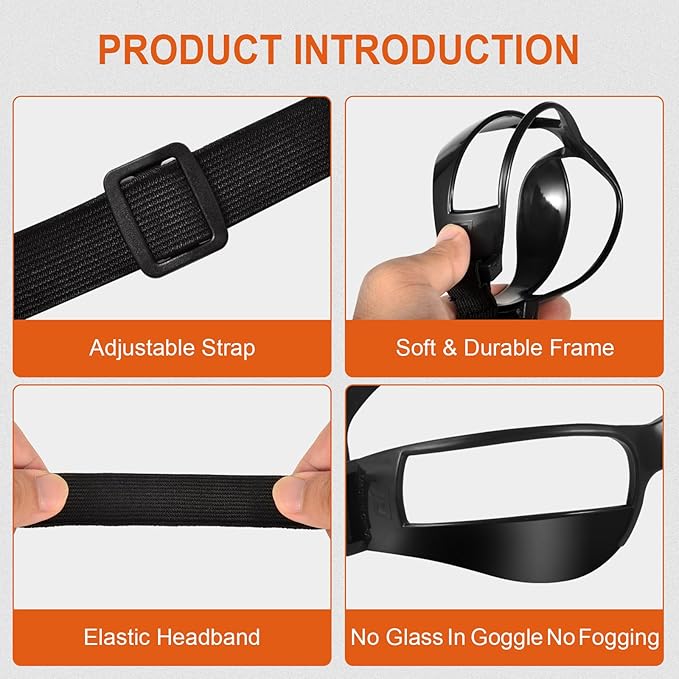 7 Pack of Basketball Dribbling Goggles，Basketball training,Aid Training Equipment for Improving Court Vision，Adjustable Basketball Sports Training Glasses，Improves ball handling