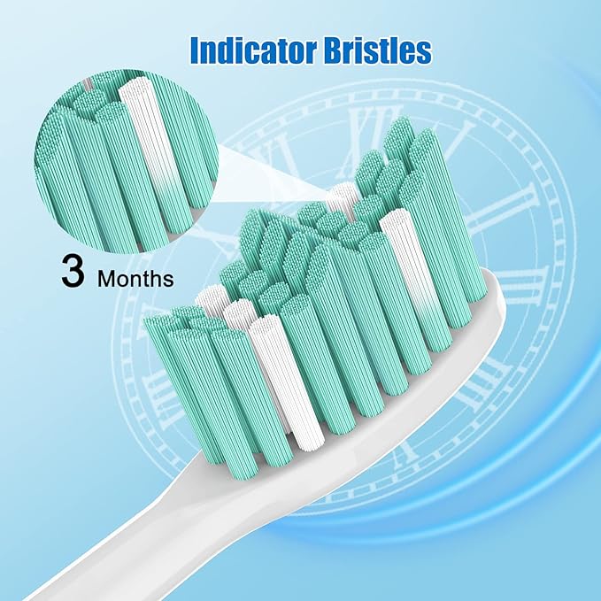Replacement Brush-Heads Compatible with Philips Sonicare: e-Series Toothbrush Heads HX7022/66 fits Essence & CleanCare Electric Brush Handles, 6 Pack