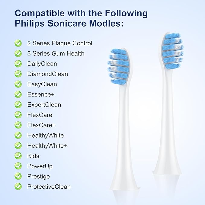 2024 Upgraded, MRYUESG Extra-Soft Toothbrush Replacement Heads Compatible with Philips Sonicare for Sentive Gum, 10 Pack, Electric Brush Head for Phillips Plaque Control
