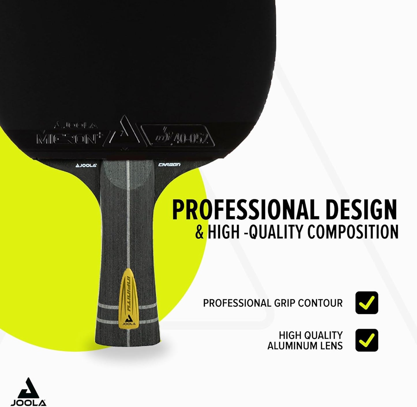 JOOLA Professional Infinity Carbon Table Tennis Bat ITTF Approved Competition Table Tennis Bat 29.5 x 18 x 3.5 cm Black
