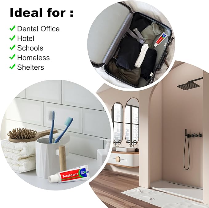 30pcs Travel Size Toothpaste Bulk, 0.88oz/25g Mint Mini Disposable Toothpaste for Hotel, Guests, Homeless, Charity