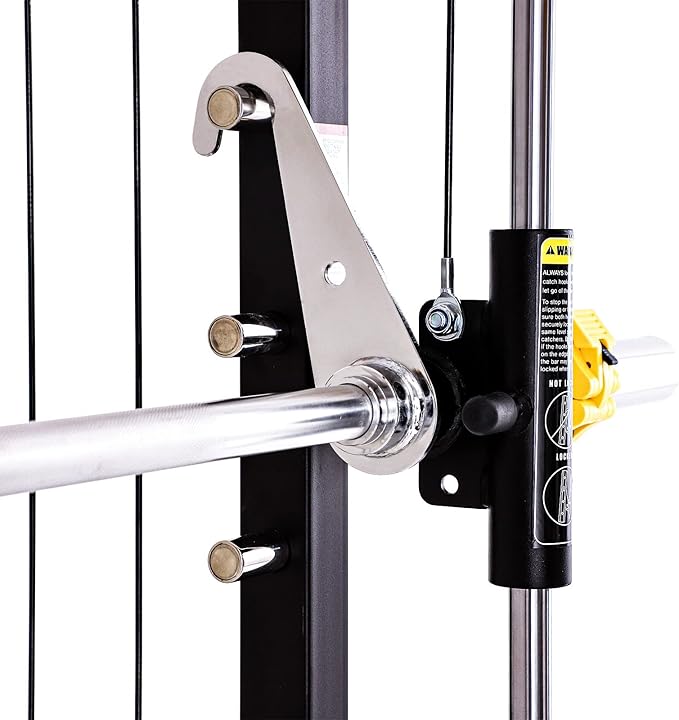 Altas Strength 3059 Smith Machine Home Gym Equipment with 1000 lbs Weight Capacity 2000 lbs Cables Strength Training Power Cages for Squats Presses Lunges Deadlifts Easy Assembly Included Accessories