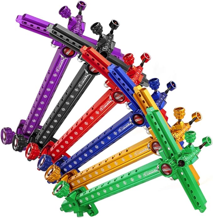 Archery Recurve Bow Sight, SOOHUPET Accessories T Shape Archery Shooting Target Sight Adjustable Bowsight with Optical Fiber Pin Sight for Target Practice