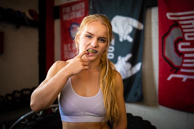 DAMAGE CONTROL High-Impact Mouth Guard – Sports Mouthguard for Boxing, Football, Hockey, Lacrosse & Basketball, Protects Teeth & Jaw, Protective Mouthpiece for Adults & Youth (Adult, Champ)