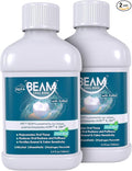 PEP+ BEAM Alcohol-Free Fluoride-Free Mouthwash with Peptides and Xylitol, Oral Rinse for Enamel Strength, Gum Support, Fresh Breath, Microbiome Balance, Dentist Inspired, Travel Size 3.4oz (2 Pack)