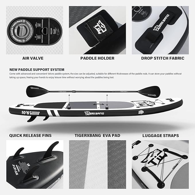 Inflatable Paddle Board with Premium SUP Board Accessories, Allround Paddle Boards for Adults/Kids,Stand Up Paddle Board Defender Collection