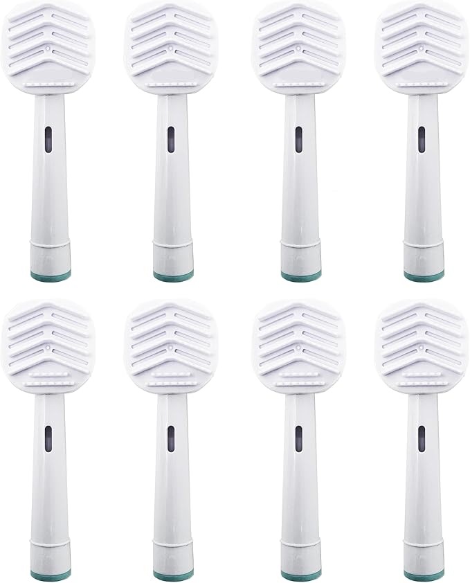 Tongue Brush Heads for Oral B Braun, 7000/Pro 1000/9600/500/3000/8000 and Smart Electric Toothbrush Brush Head Cleaner Scraper Replacement, 8-Pack