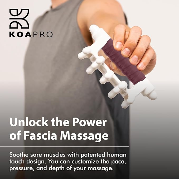 KOAPRO Fascia Massage Tool for Stress Relief - Portable Facia Blaster for Muscle Recovery and Circulation, Revolutionary Myofascial Release Tool for Sore Muscles, Tension, and Holistic Fascia Health